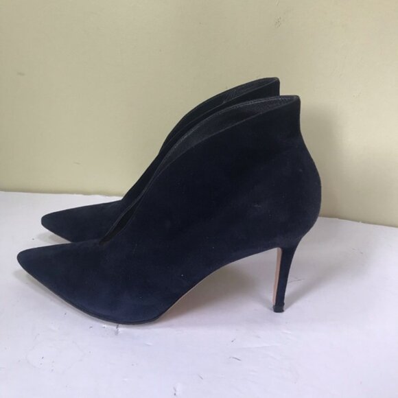 Gianvito Rossi Vamp Suede 85 Ankle booties Shoes Heels Pointy Toes Ankle Boot 39 - Picture 13 of 16